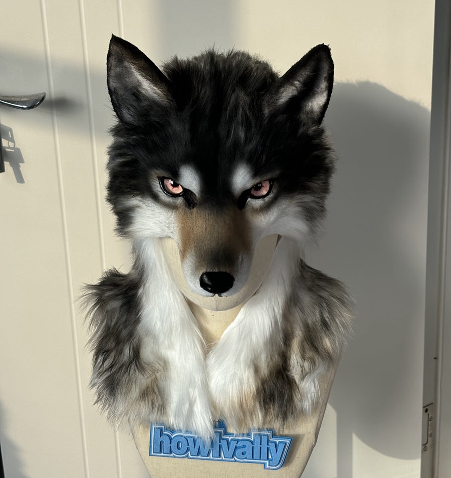 [MTO]Wolf Realistic Fursuit Hat Headdress Costumes Halloween Headpiece