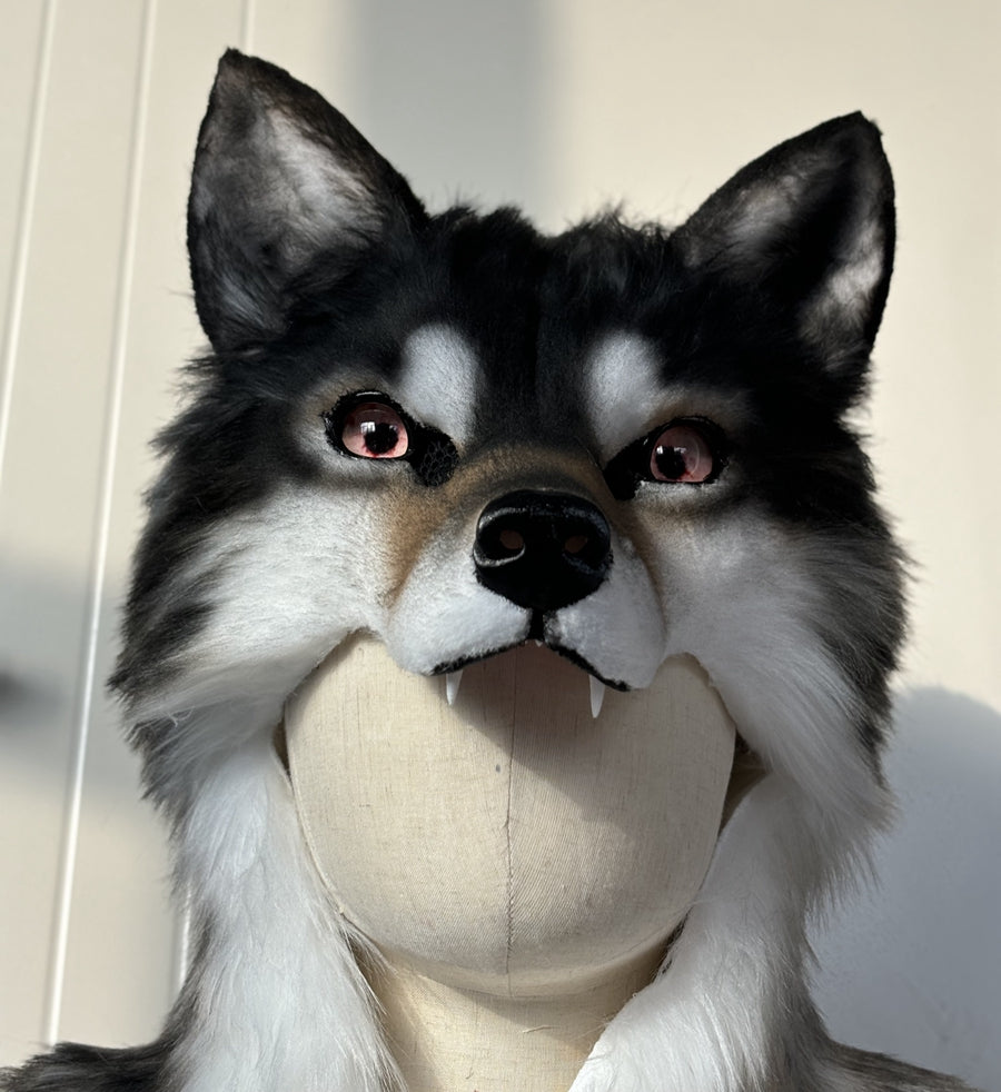 [MTO]Wolf Realistic Fursuit Hat Headdress Costumes Halloween Headpiece