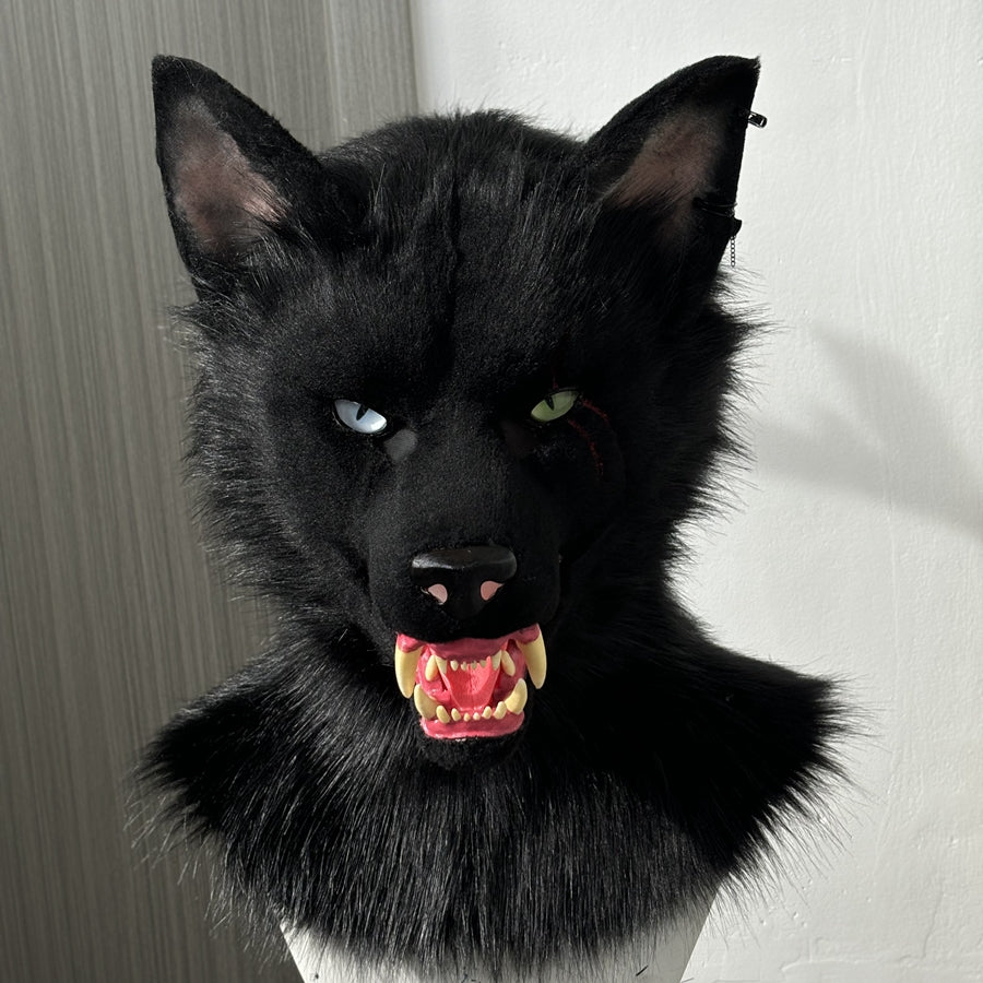 [Premade]Snarl Dog Movable Jaw Realistic Fursuit Head and Paws Costumes Headdress