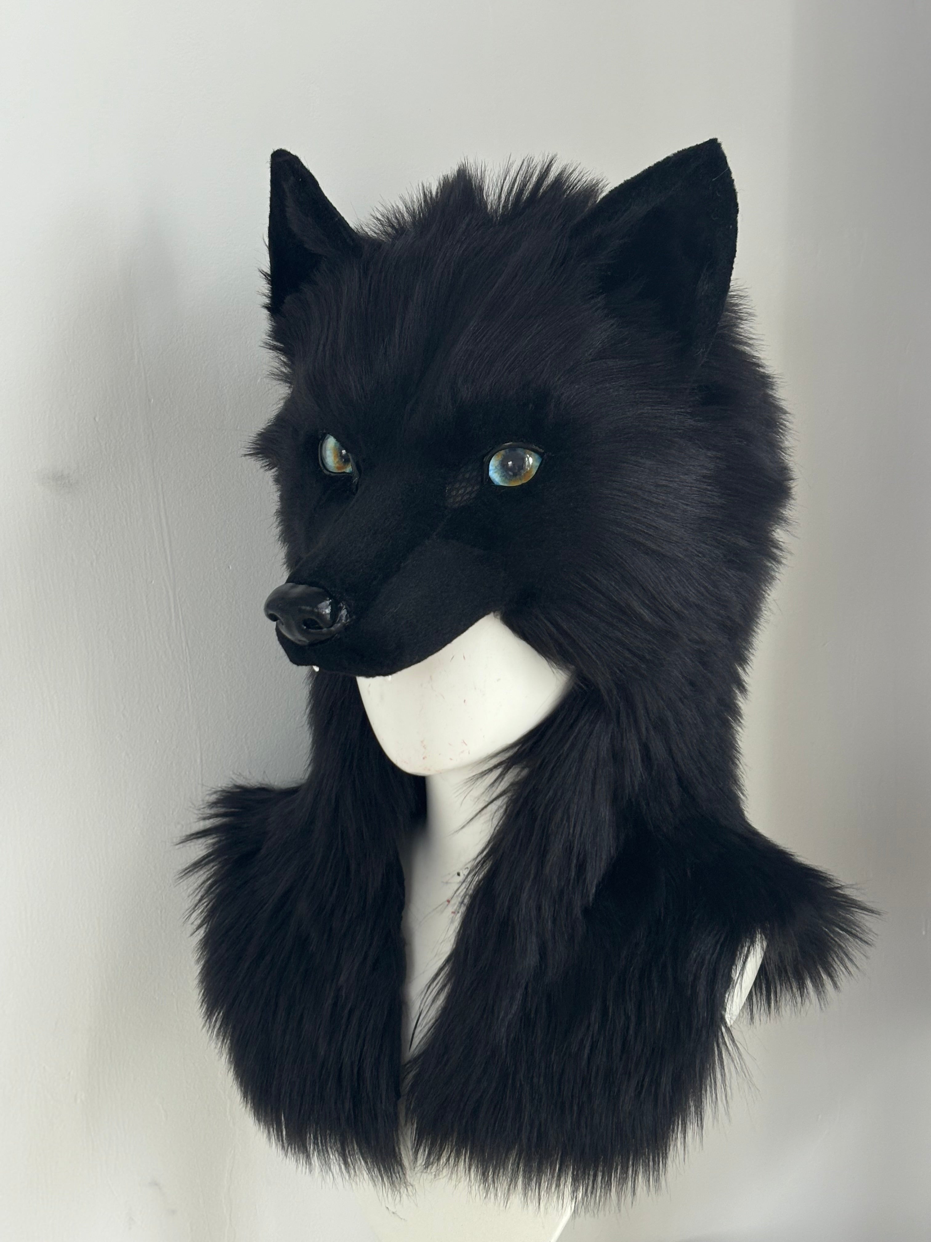 [MTO]Wolf Realistic Fursuit Hat Headdress Costumes Halloween Headpiece