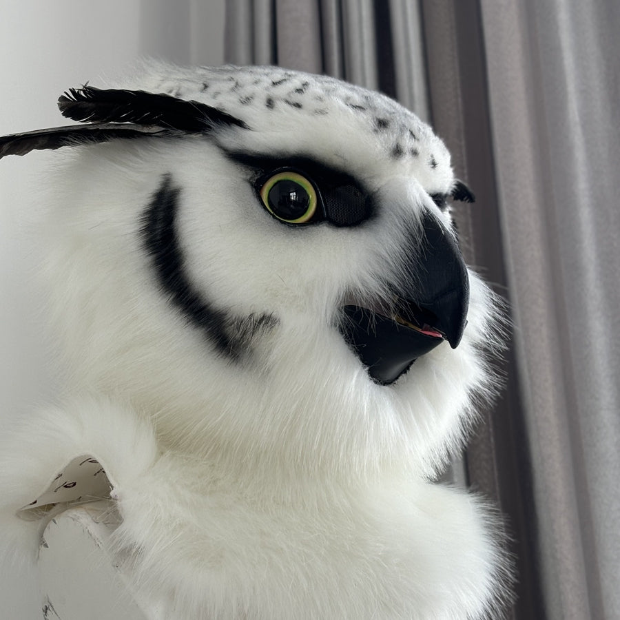 [Premade]Owl Movable Jaw Realistic Fursuit Head Costumes Headdress