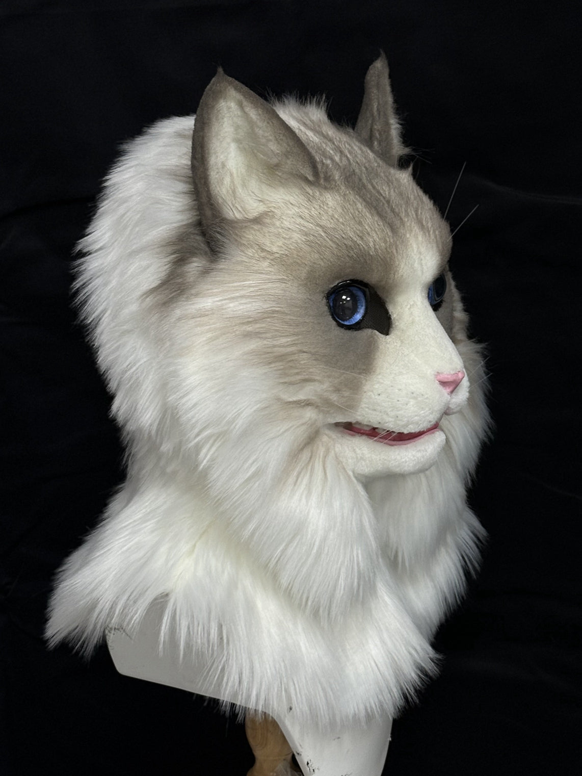 [Premade]Ragdoll Cat Movable Jaw Realistic Fursuit Head Costumes Headdress