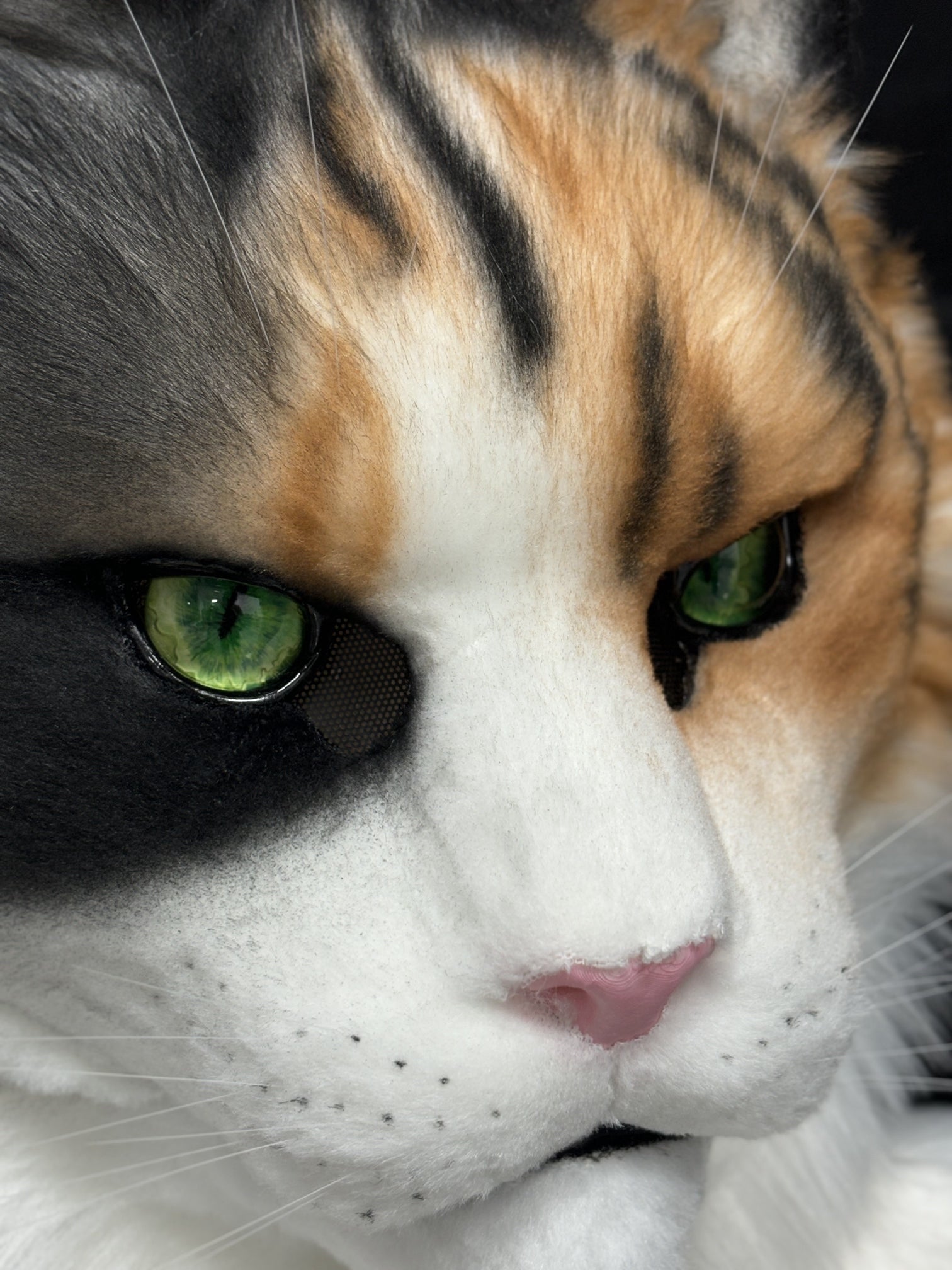 [Premade]Calico cat Realistic Fursuit Head Movable Jaw Headpiece Furry Costumes