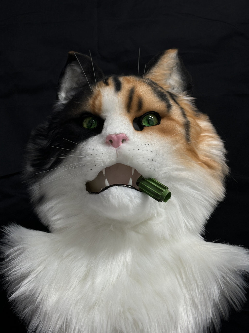 [Premade]Calico cat Realistic Fursuit Head Movable Jaw Headpiece Furry Costumes