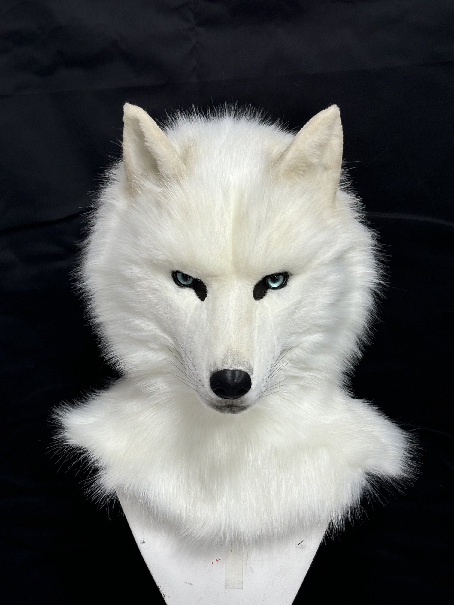 [Premade]White Wolf Movable Jaw Realistic Fursuit Head Costumes Headdress