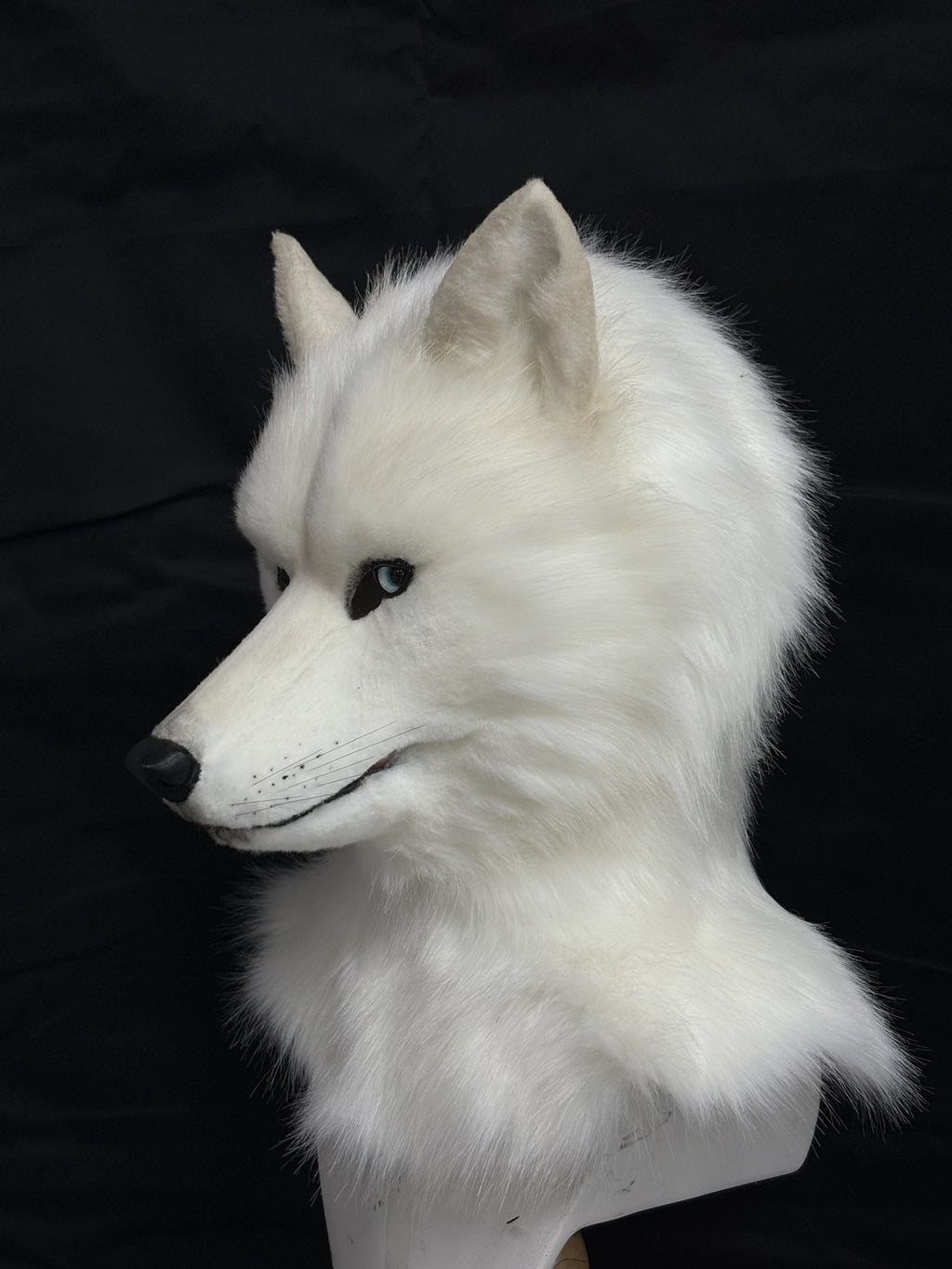 [Premade]White Wolf Movable Jaw Realistic Fursuit Head Costumes Headdress