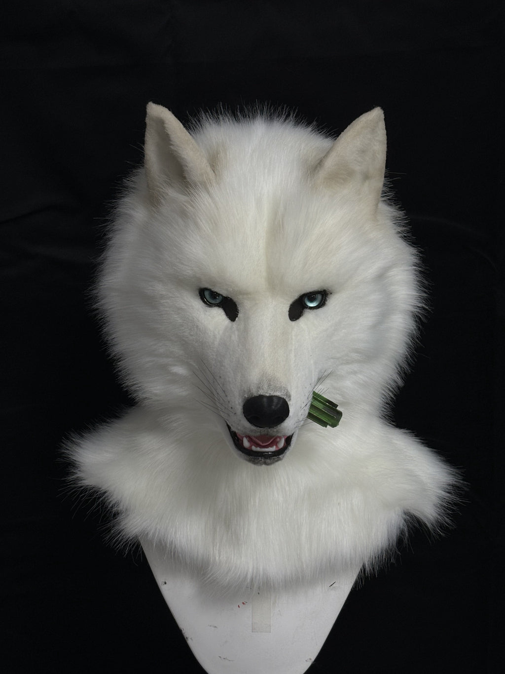 [Premade]White Wolf Movable Jaw Realistic Fursuit Head Costumes Headdress