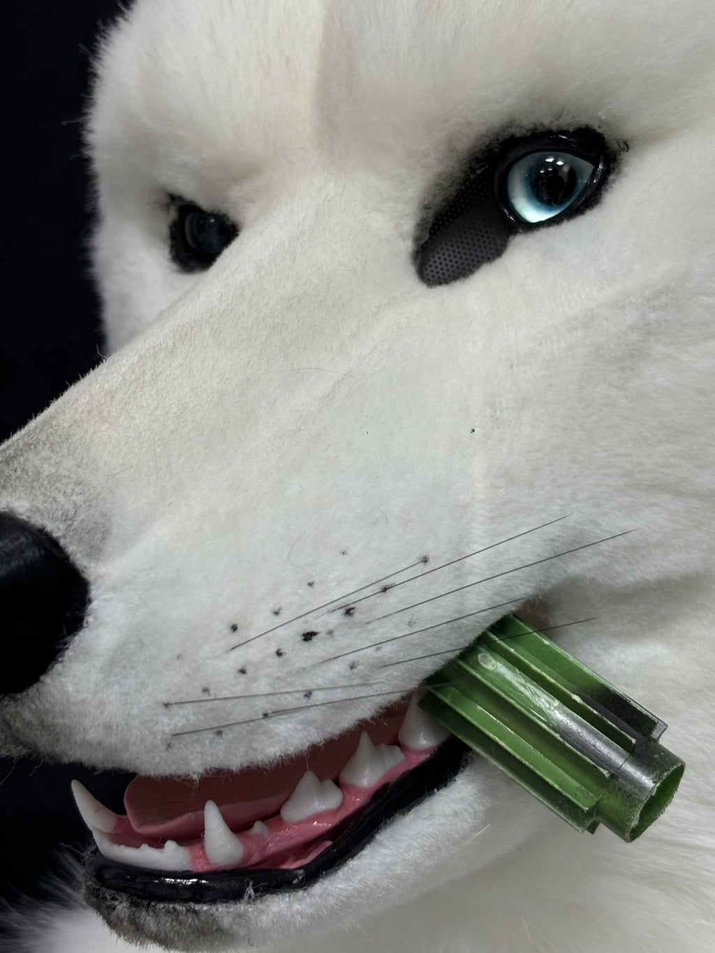 [Premade]White Wolf Movable Jaw Realistic Fursuit Head Costumes Headdress