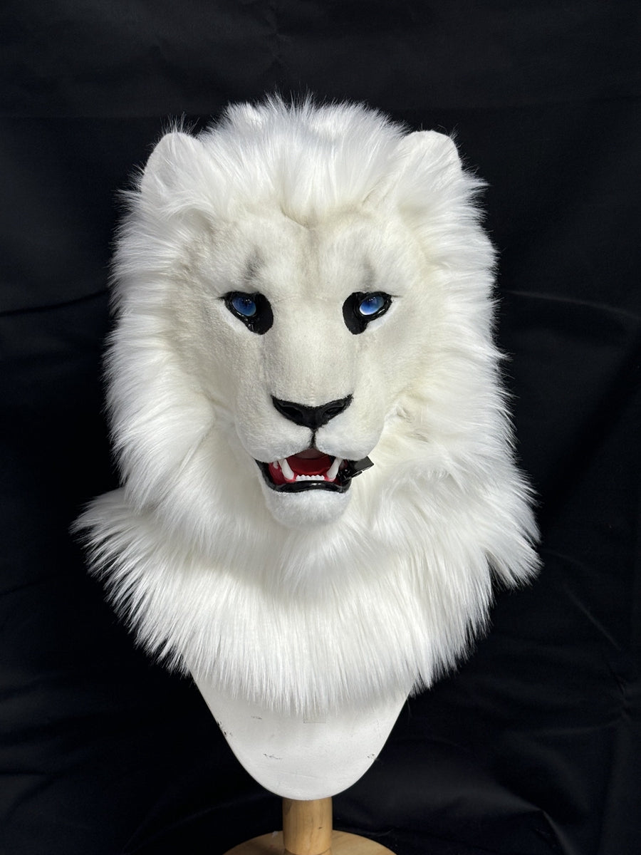 [Premade]Albion Lion Movable Jaw Realistic Fursuit Head Costumes Headdress