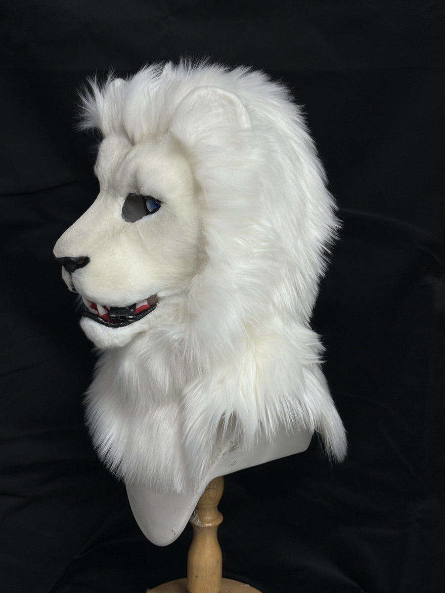 [Premade]Albion Lion Movable Jaw Realistic Fursuit Head Costumes Headdress
