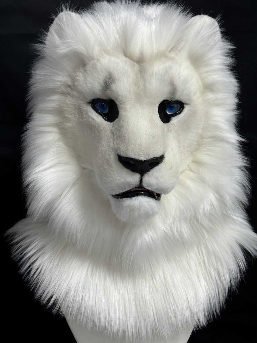 [Premade]Albion Lion Movable Jaw Realistic Fursuit Head Costumes Headdress