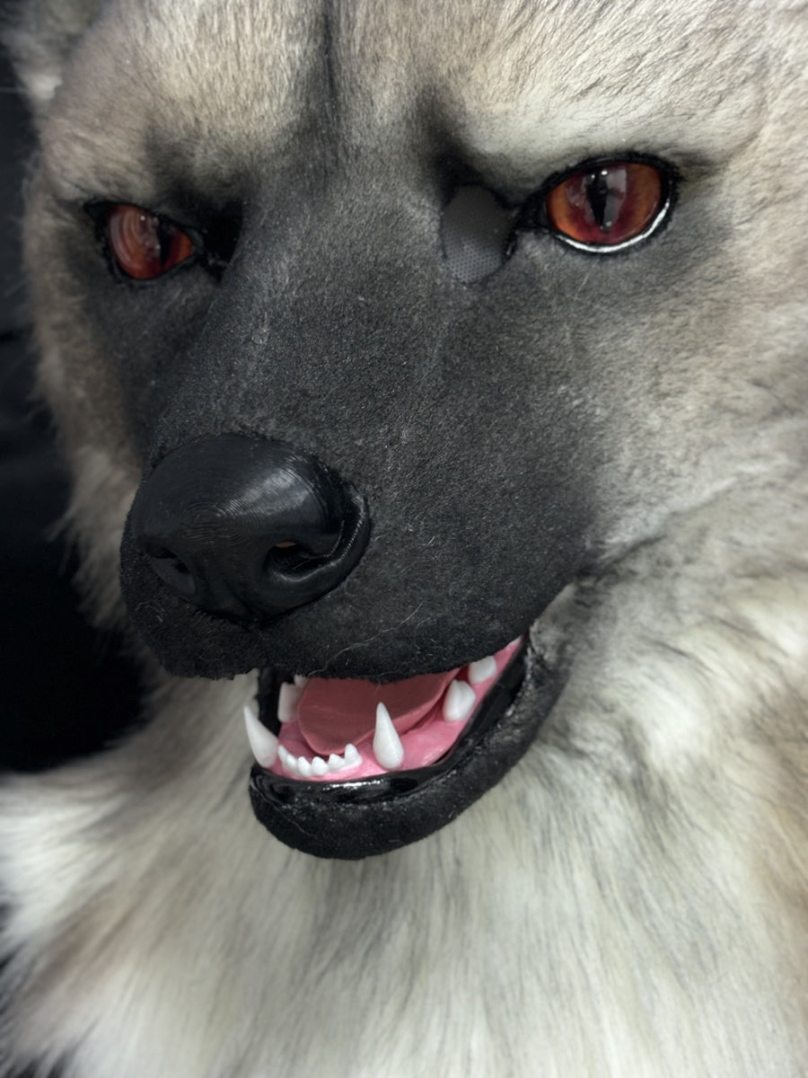 [Premade]Hyena Movable Jaw Realistic Fursuit Head Costumes Headdress