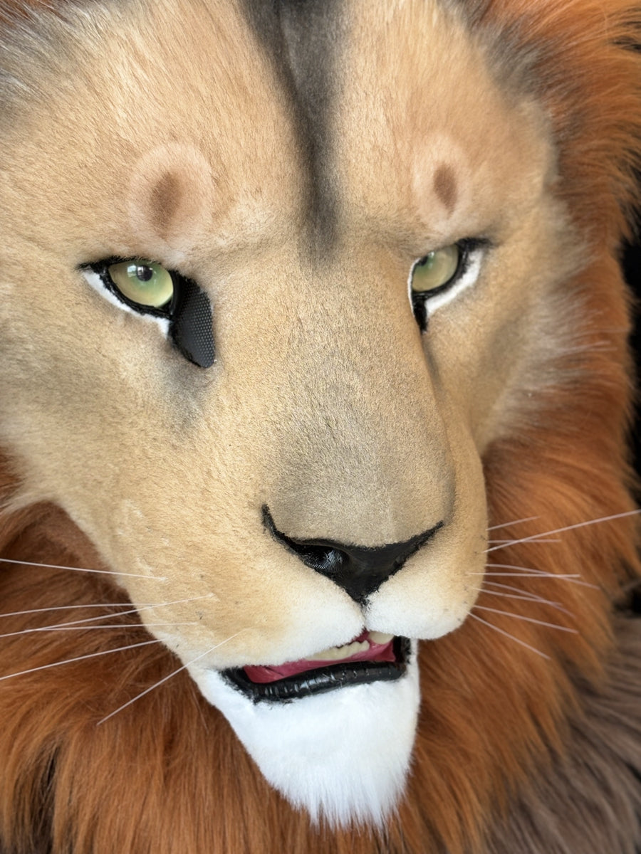 [Premade] Lion Realistic Fursuit Head Movable Jaw Headpiece Furry Costumes