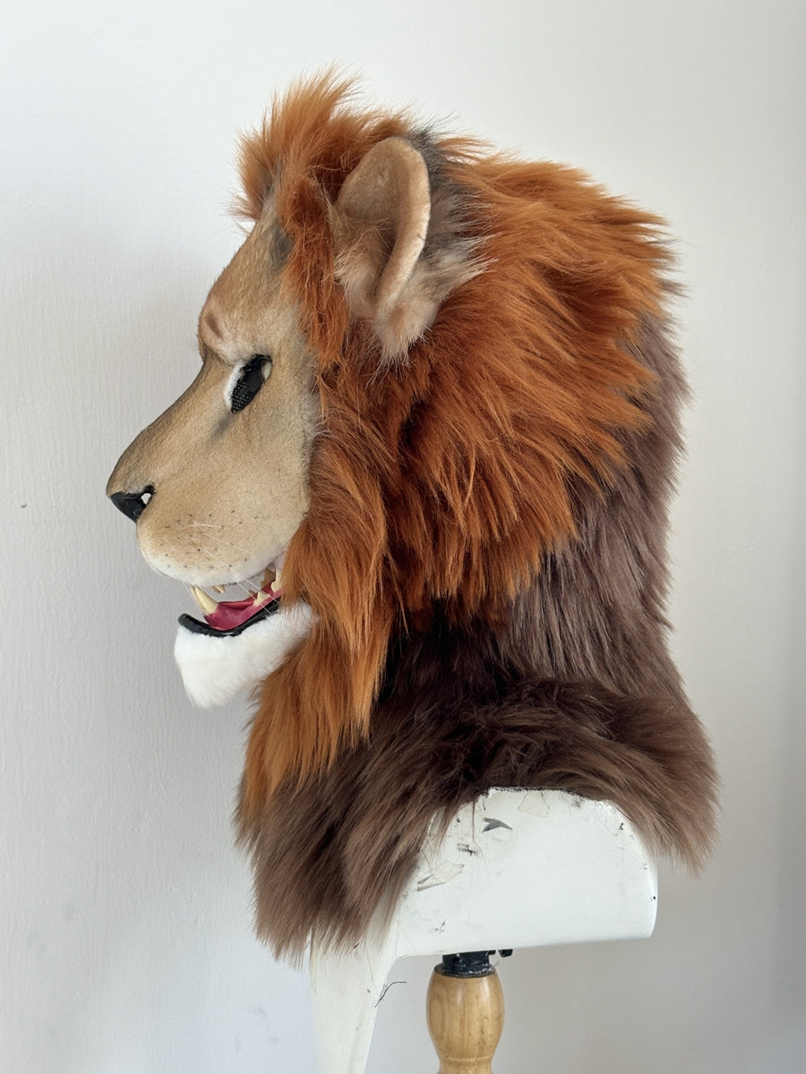 [Premade] Lion Realistic Fursuit Head Movable Jaw Headpiece Furry Costumes