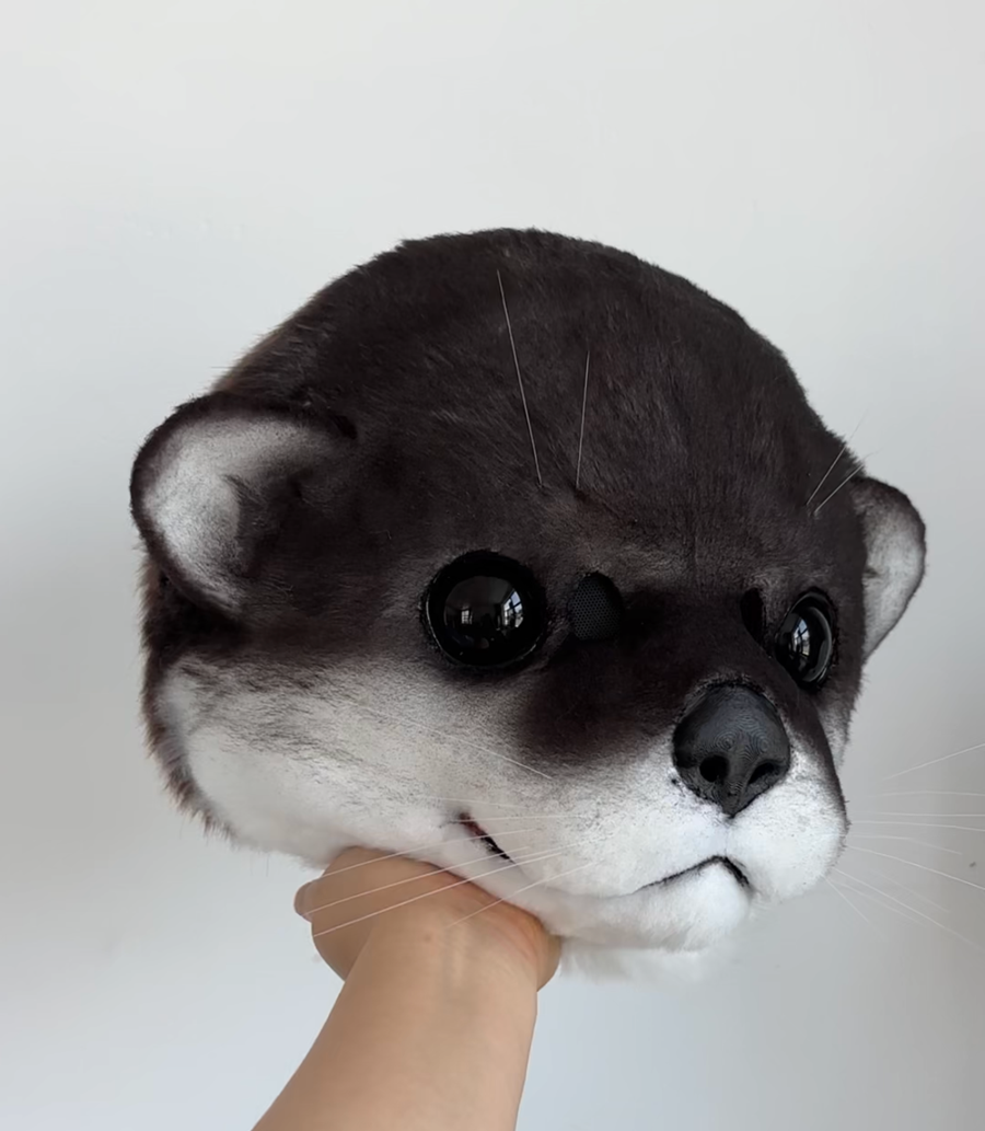 [Premade] Otter Realistic Fursuit Head Movable Jaw Headpiece Furry Costumes