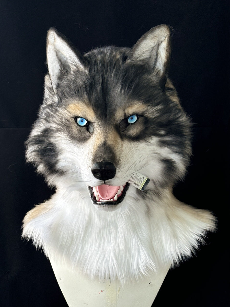 [Premade] Wolf Realistic Fursuit Head Movable Jaw Headpiece Furry Costumes