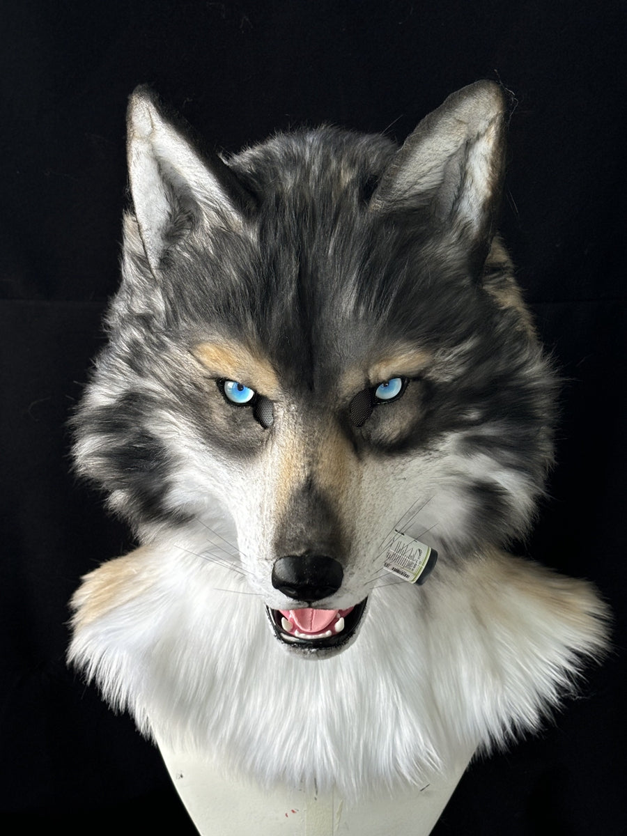 [Premade] Wolf Realistic Fursuit Head Movable Jaw Headpiece Furry Costumes