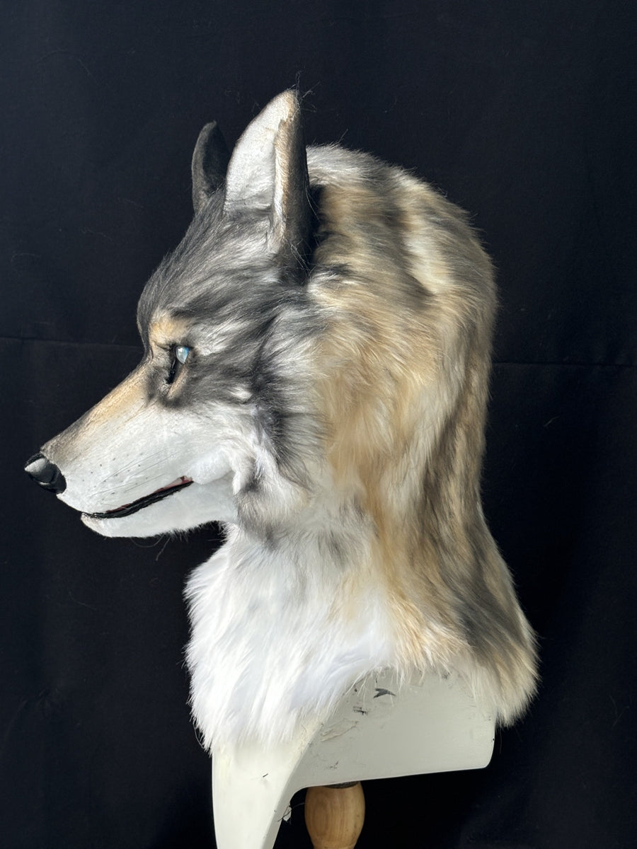 [Premade] Wolf Realistic Fursuit Head Movable Jaw Headpiece Furry Costumes