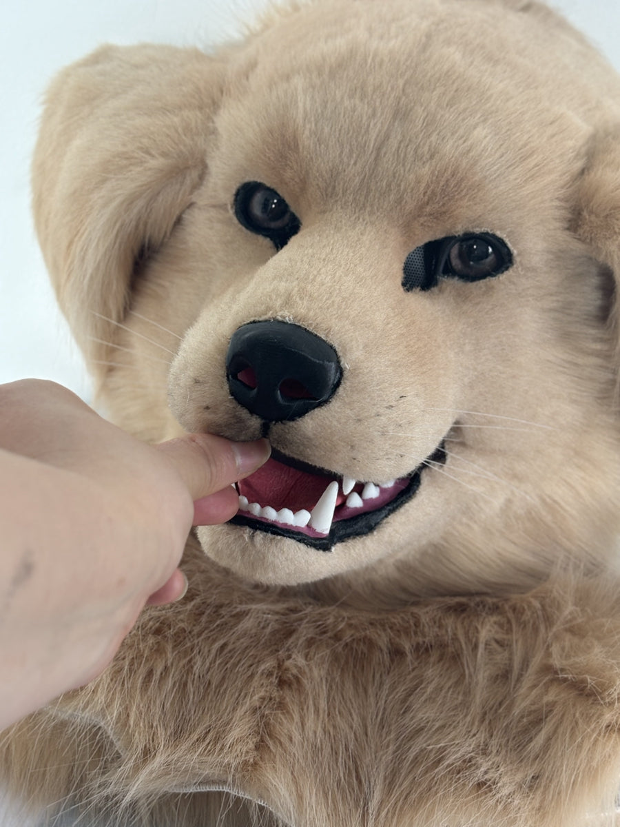 [Premade] Golden Retriever Realistic Fursuit Head Movable Jaw Headpiece Furry Costumes