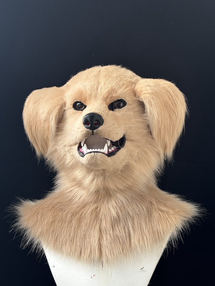 [Premade] Golden Retriever Realistic Fursuit Head Movable Jaw Headpiece Furry Costumes