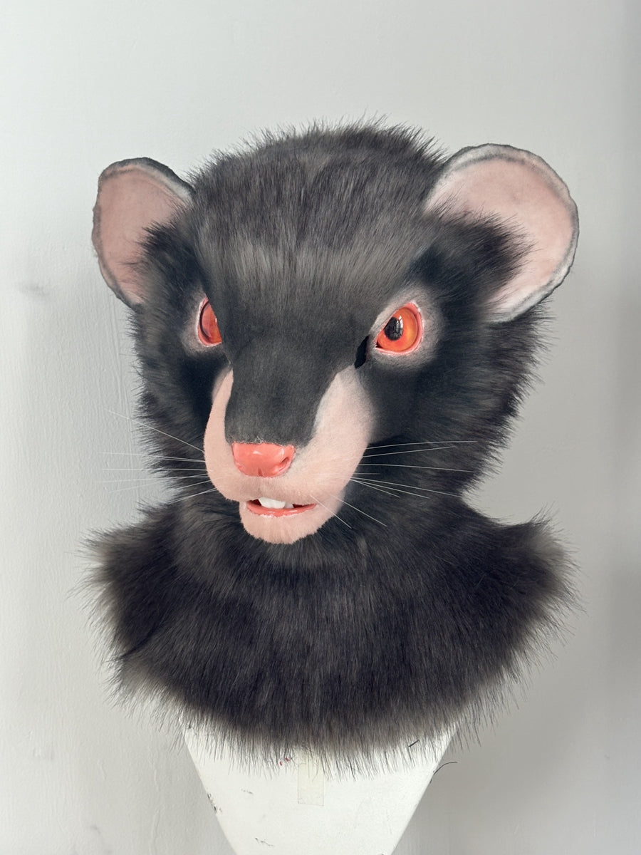 [Premade] Movable Jaw Realistic Rat Fursuit Head Cosplay Halloween Costumes