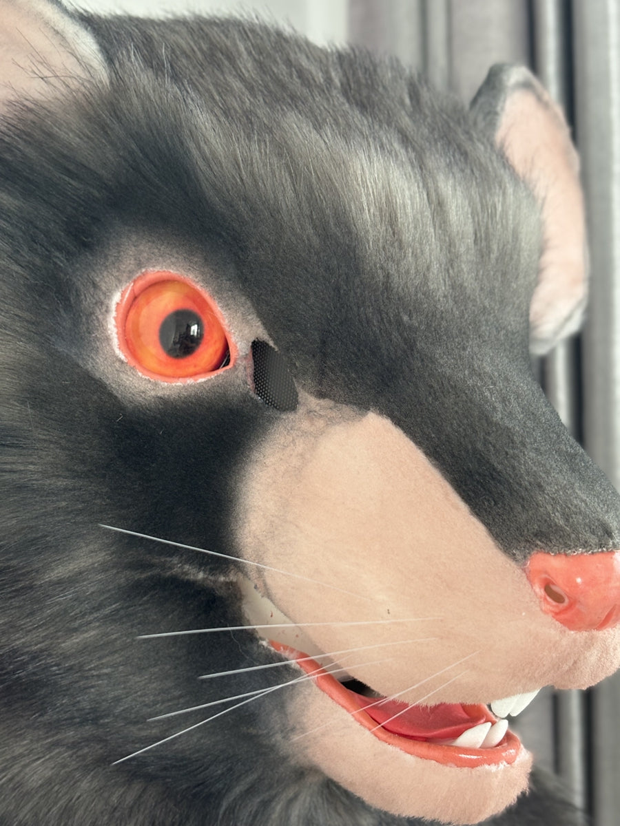 [Premade] Movable Jaw Realistic Rat Fursuit Head Cosplay Halloween Costumes