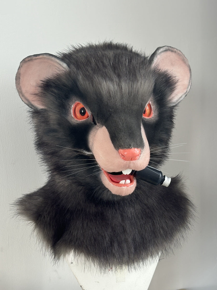 [Premade] Movable Jaw Realistic Rat Fursuit Head Cosplay Halloween Costumes