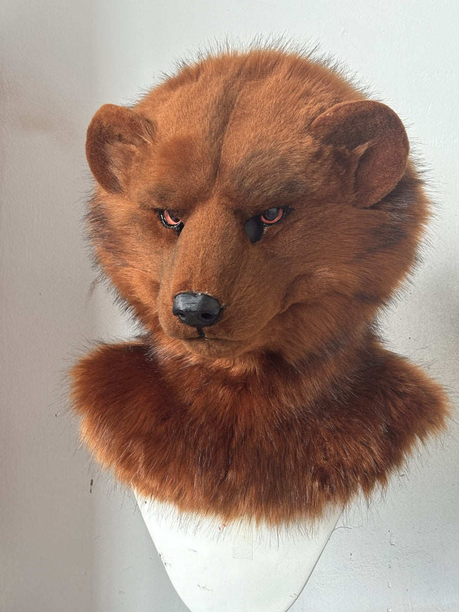 [Premade] Brown Bear Realistic Fursuit Head Movable Jaw Headpiece Furry Costumes