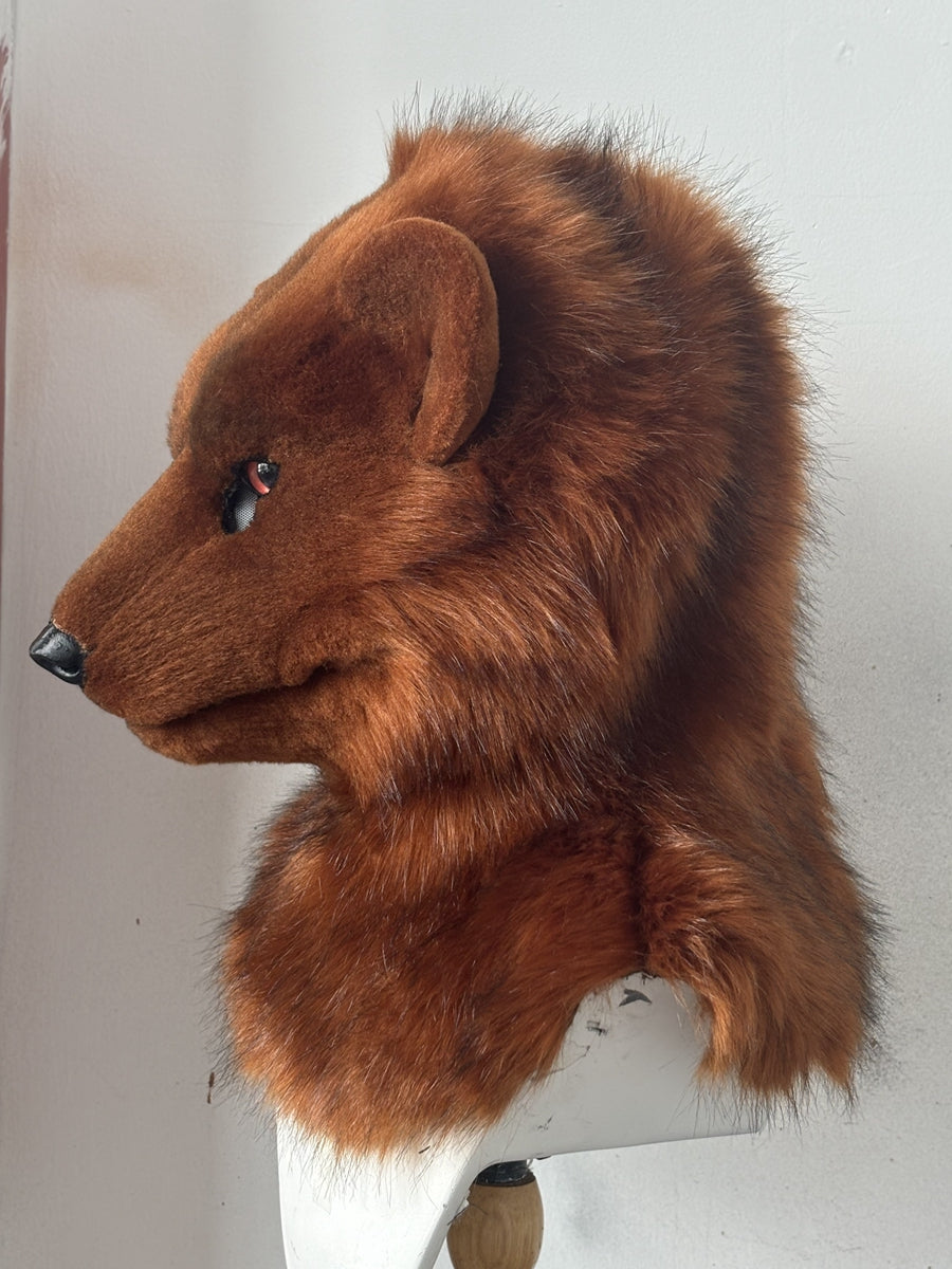 [Premade] Brown Bear Realistic Fursuit Head Movable Jaw Headpiece Furry Costumes