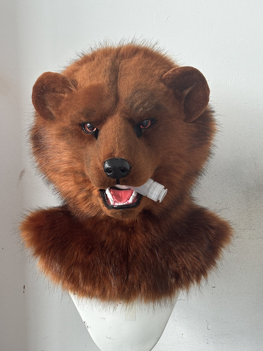 [Premade] Brown Bear Realistic Fursuit Head Movable Jaw Headpiece Furry Costumes