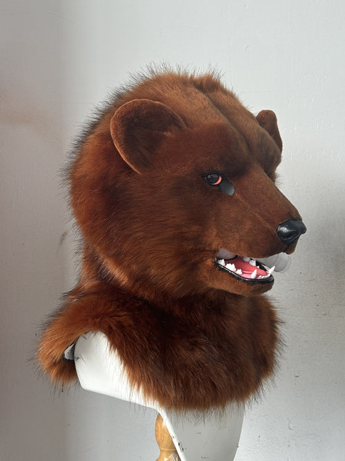 [Premade] Brown Bear Realistic Fursuit Head Movable Jaw Headpiece Furry Costumes