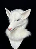 [Premade] White Deer Realistic Fursuit Head Movable Jaw Headpiece Furry Costumes