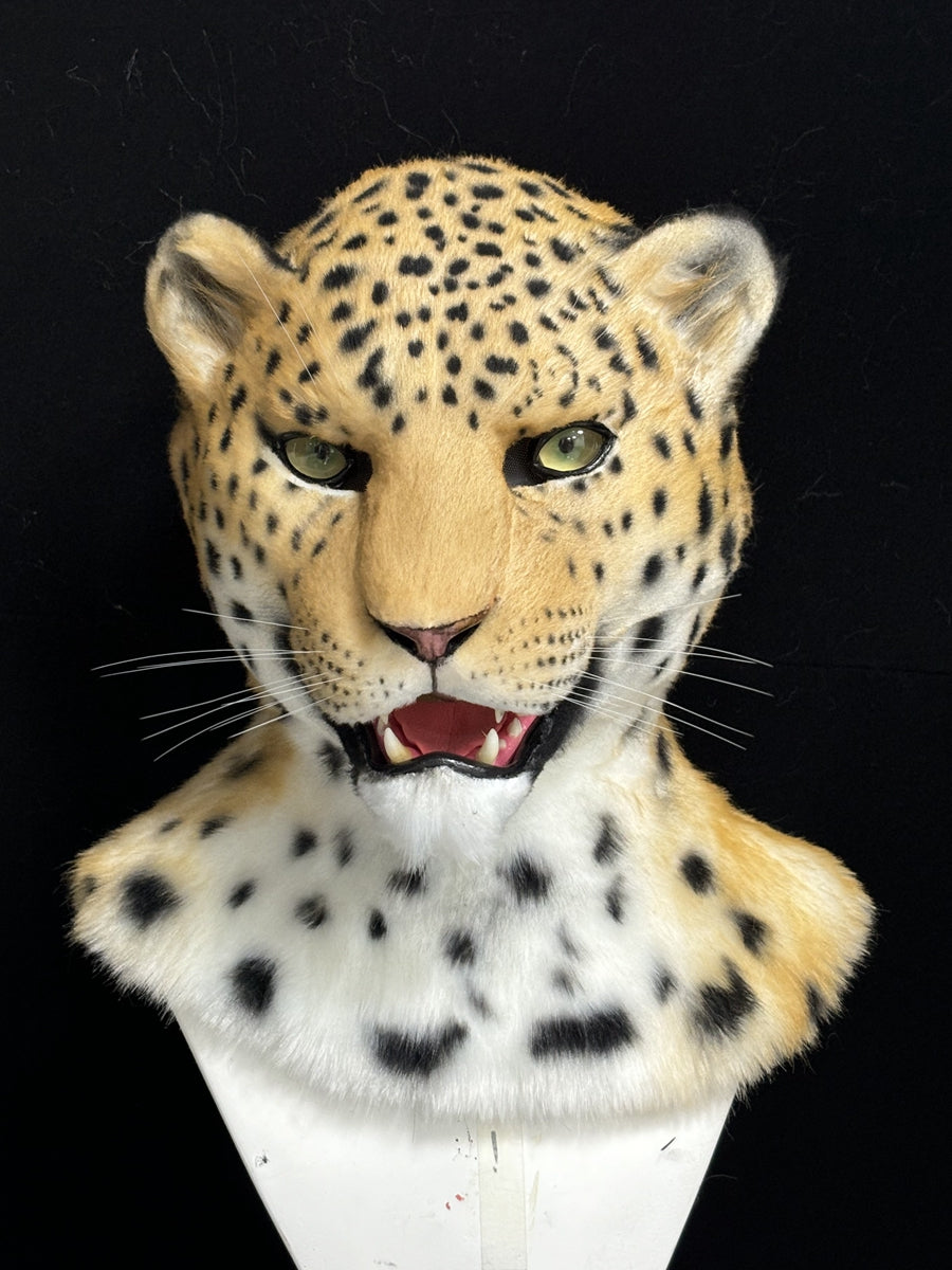 [Premade] Jaguar Realistic Fursuit Head Movable Jaw Headpiece Furry Costumes