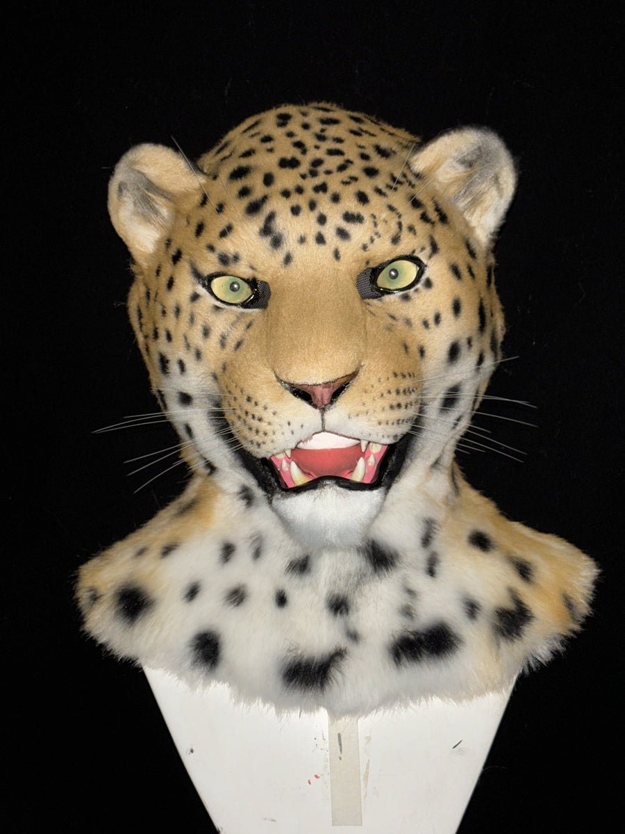 [Premade] Jaguar Realistic Fursuit Head Movable Jaw Headpiece Furry Costumes