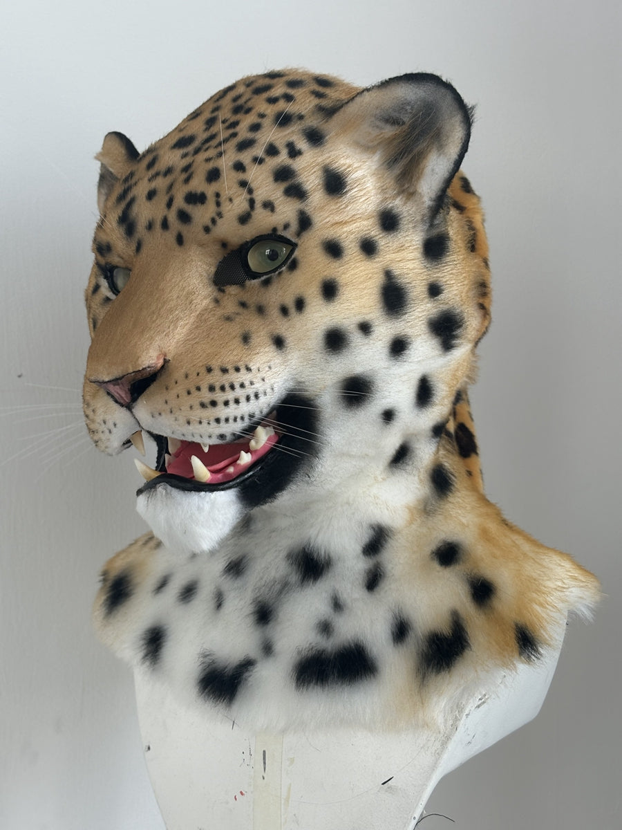 [Premade] Jaguar Realistic Fursuit Head Movable Jaw Headpiece Furry Costumes