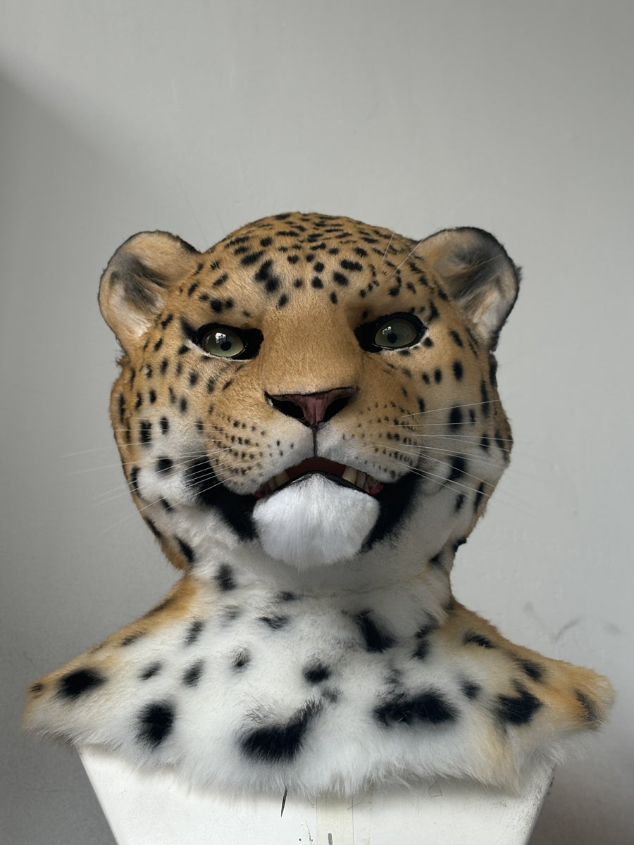 [Premade] Jaguar Realistic Fursuit Head Movable Jaw Headpiece Furry Costumes