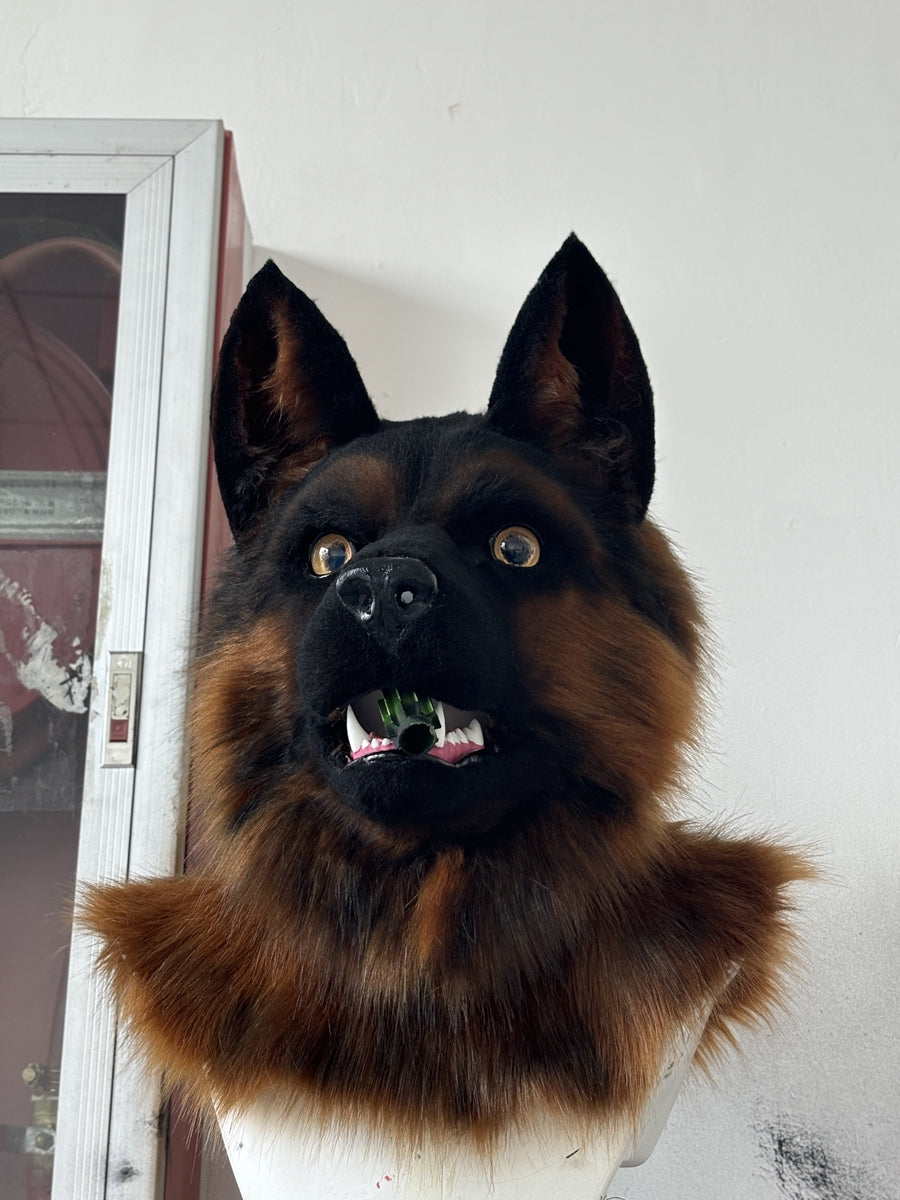 [Premade] German Shepherd Dog Realistic Fursuit Head Movable Jaw