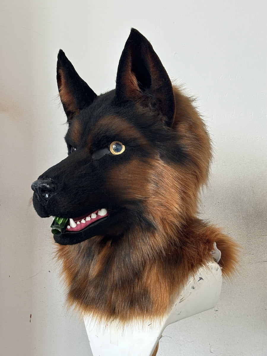 [Premade] German Shepherd Dog Realistic Fursuit Head Movable Jaw