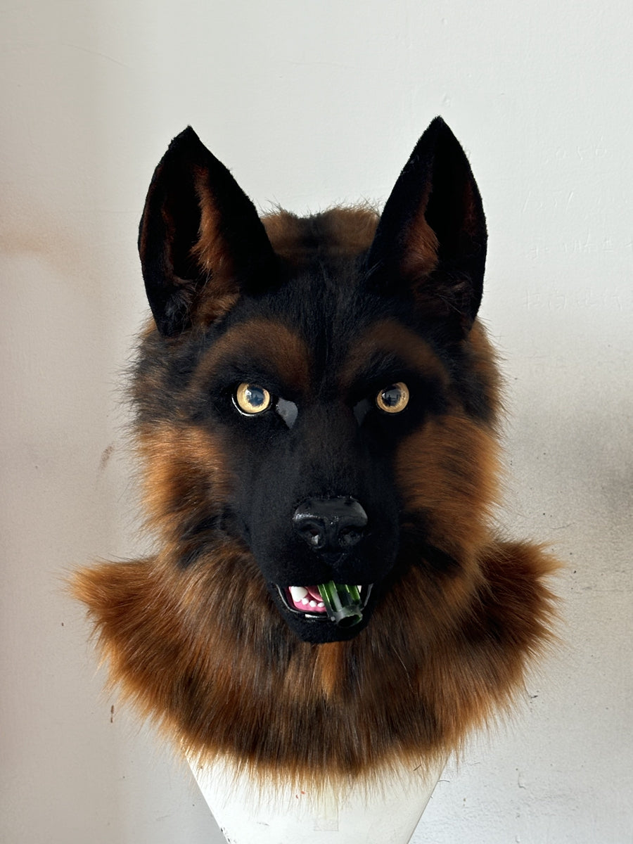 [Premade] German Shepherd Dog Realistic Fursuit Head Movable Jaw