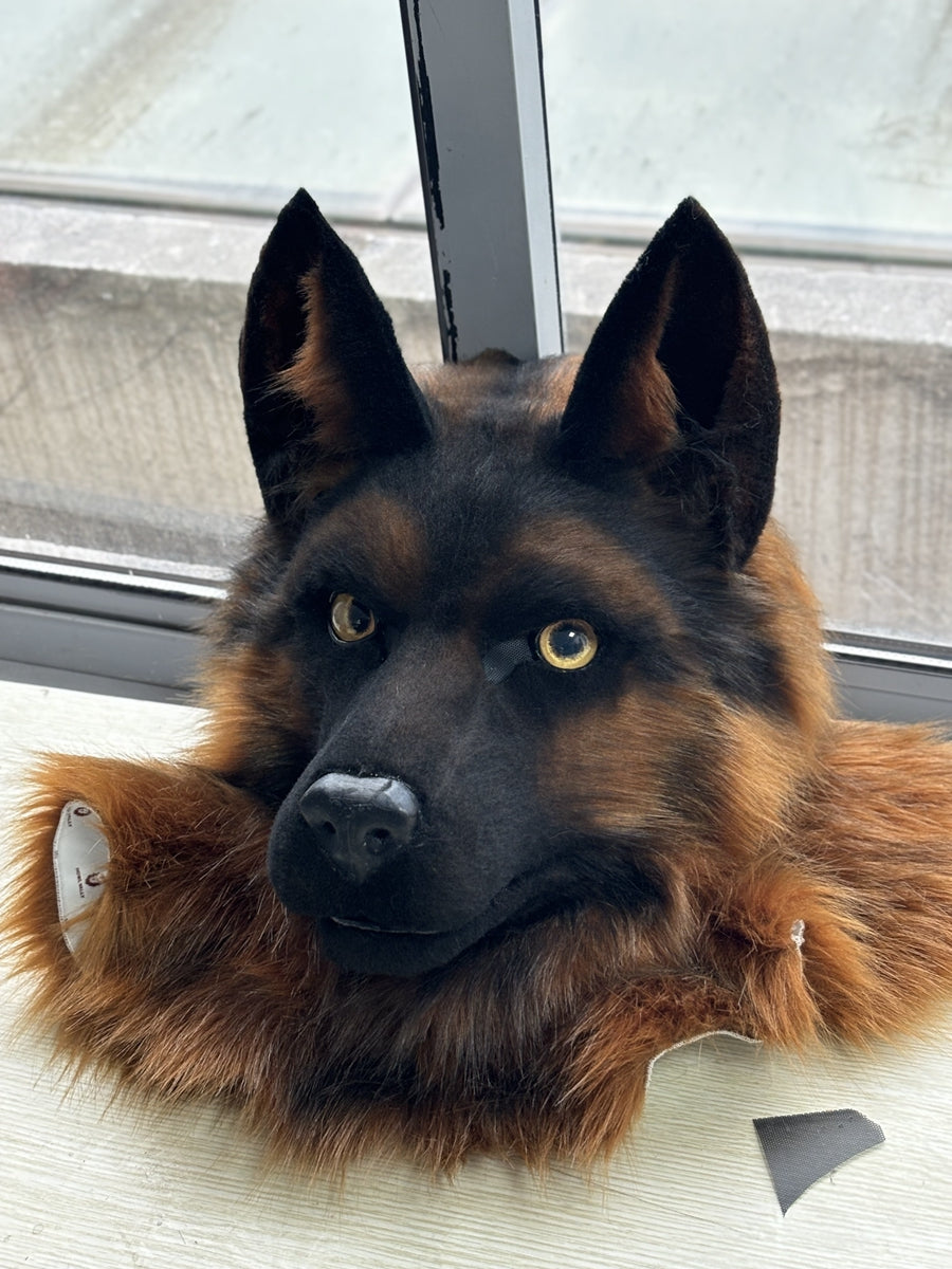 [Premade] German Shepherd Dog Realistic Fursuit Head Movable Jaw