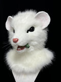 [Premade] White Rat Realistic Fursuit Head Movable Jaw