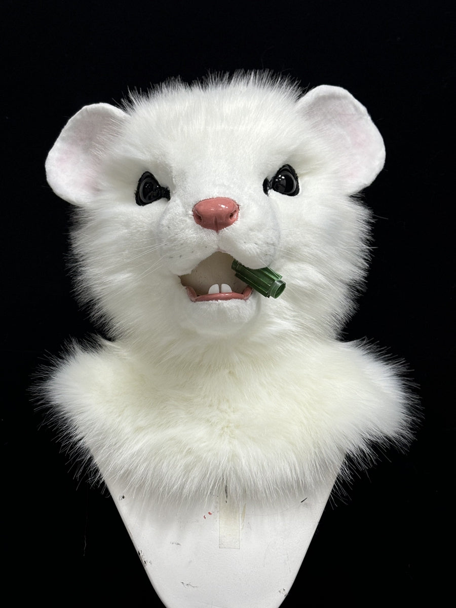 [Premade] White Rat Realistic Fursuit Head Movable Jaw