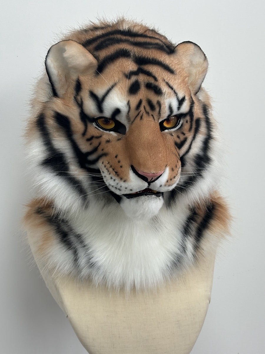 [Premade] Tiger Realistic Fursuit Head Movable Jaw Beast Headdress Costumes