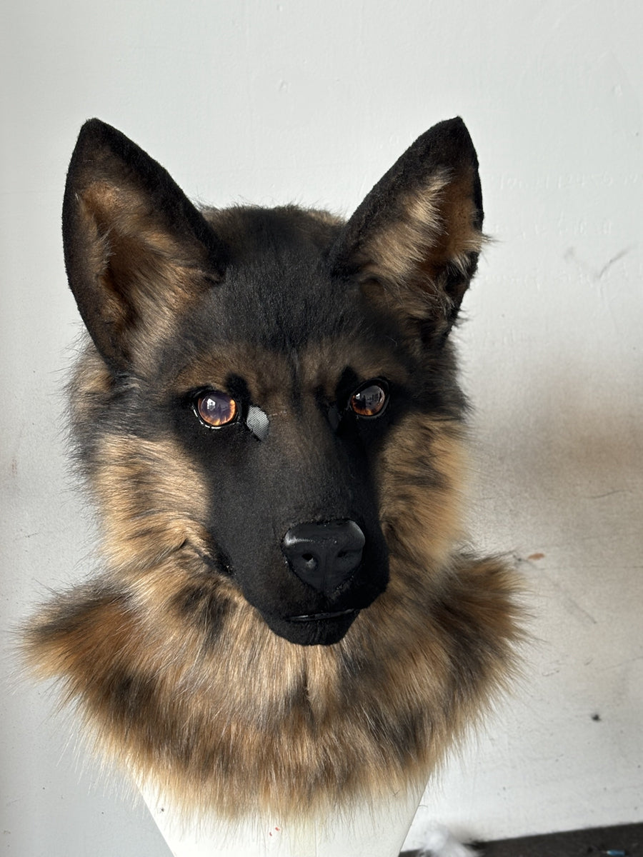[Premade] Germany Shepherd Dog Realistic Fursuit Head Movable Jaw