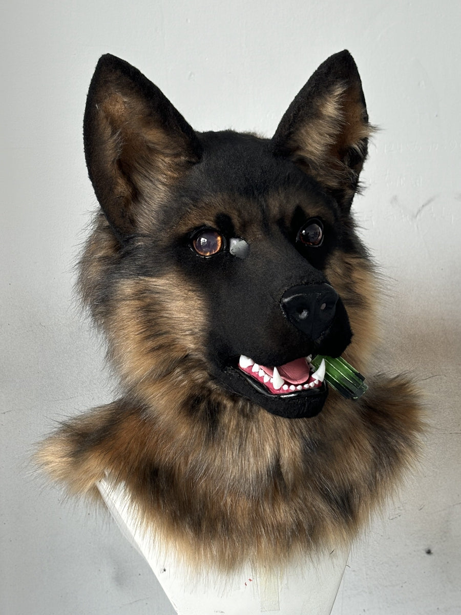 [Premade] Germany Shepherd Dog Realistic Fursuit Head Movable Jaw
