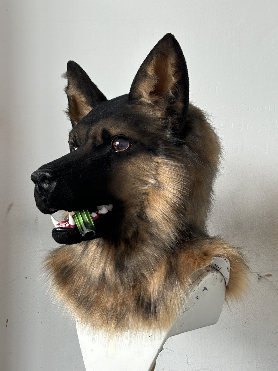 [Premade] Germany Shepherd Dog Realistic Fursuit Head Movable Jaw