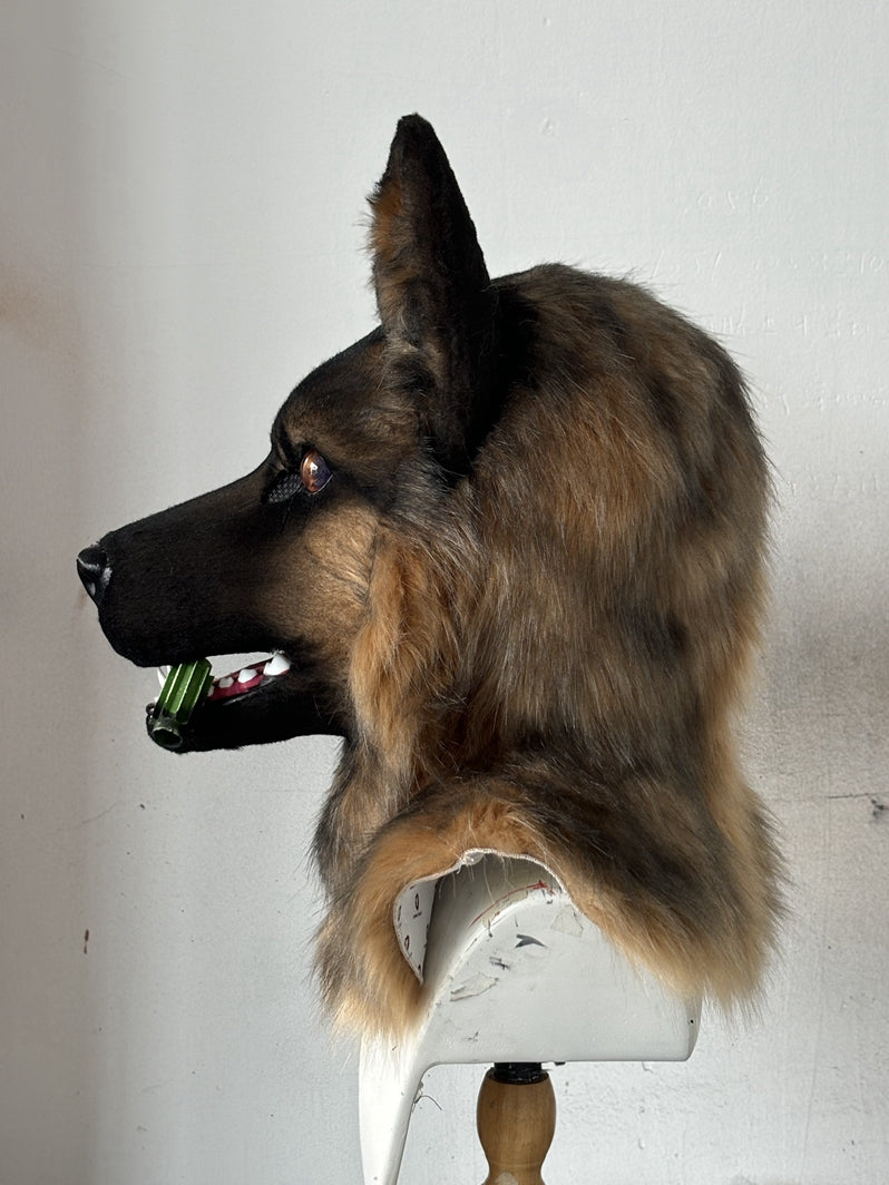 [Premade] Germany Shepherd Dog Realistic Fursuit Head Movable Jaw