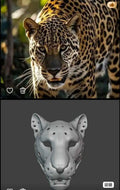 [Commission] Jaguar Realistic Fursuit Head