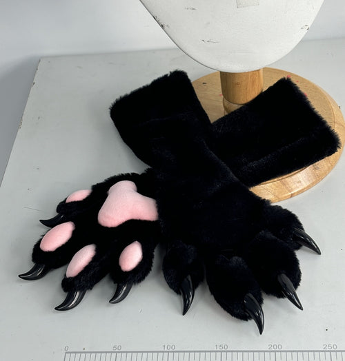 Doberman Realistic Fursuit Head and Paws Movable Jaw Furry Headdress Costumes