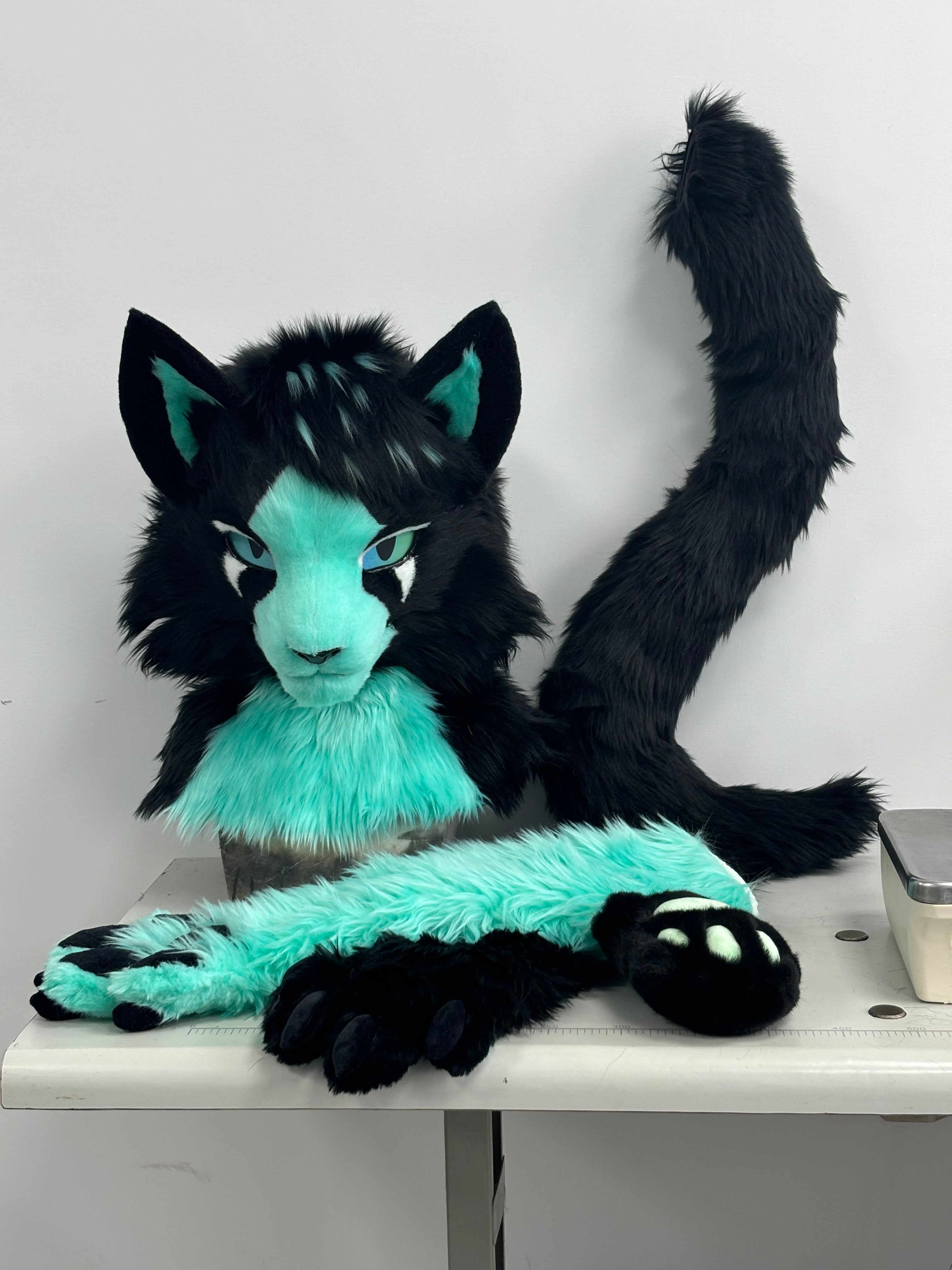 [Commission] Semi Realistic Cat Fursuit Partial